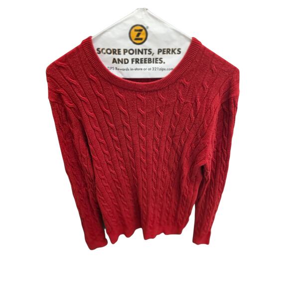 Uniqlo Red Cable Knit Sweater – Men’s Classic Crewneck - M - Picture 1 of 4